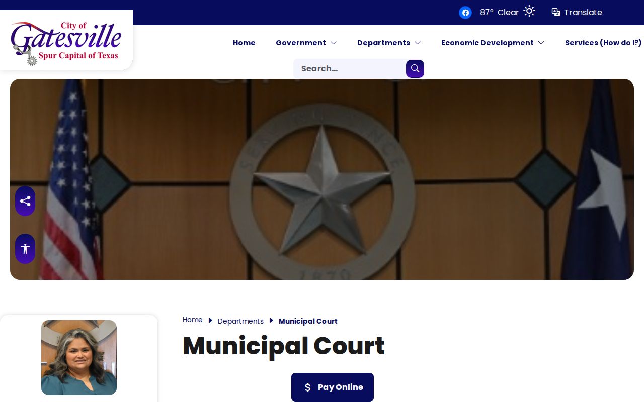 Gatesville criminal records Municipal Court page